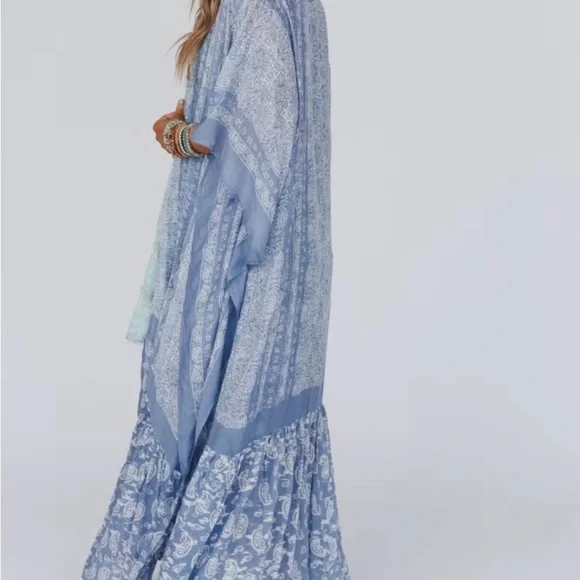 COPY - PURPLE Paisley kimono / wrap - Picture 3 of 5